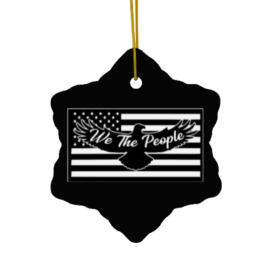 We The People Eagle Flag © LIKE US ON FACEBOOK Ceramic Ornaments