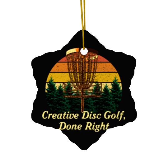 Creative Disc Golf Done Motivational Quote Golfer Ceramic Ornaments