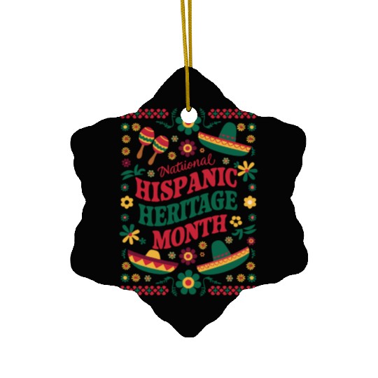 Celebrate National Hispanic Heritage Month Ceramic Ornaments