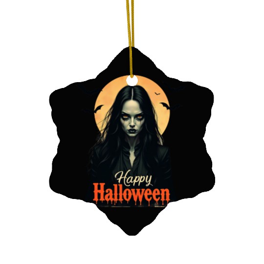 Enchanting Vampire Witch Ceramic Ornaments