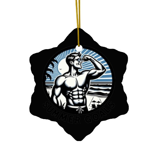 Summer goals Ceramic Ornaments