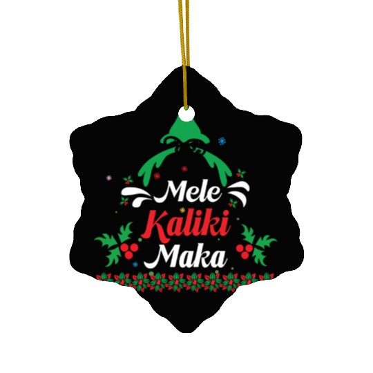 Mele Kalikimaka Ceramic Ornaments For Women Hawaiian Hawaii Chri