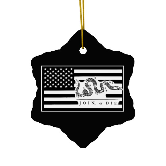 Join Or Die Flag 1776 LIKE US ON FACEBOOK # Ceramic Ornaments