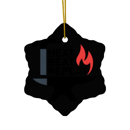 Heat Beat Repeat Ceramic Ornaments