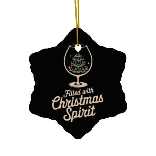 Filled with Christmas Spirit Glass Ceramic Ornaments