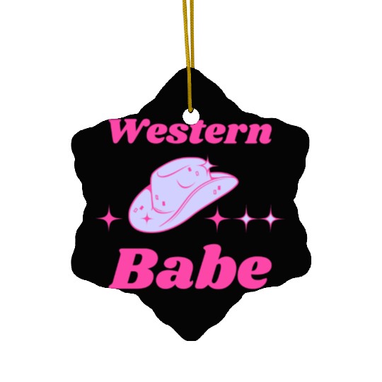Western Babe Ceramic Ornaments