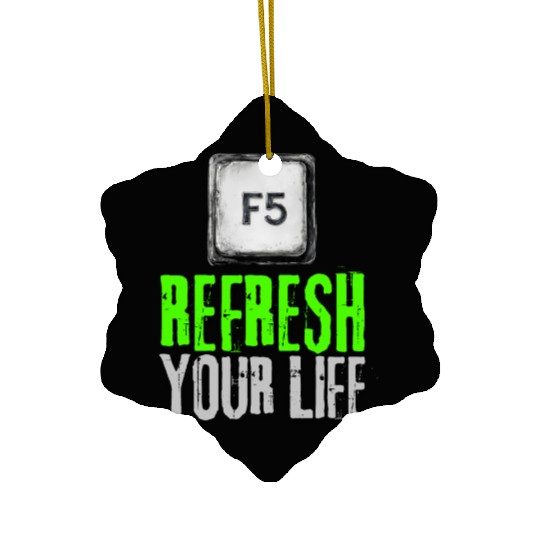 Computer Keyboard F5 Refresh Your Life Ceramic Ornaments