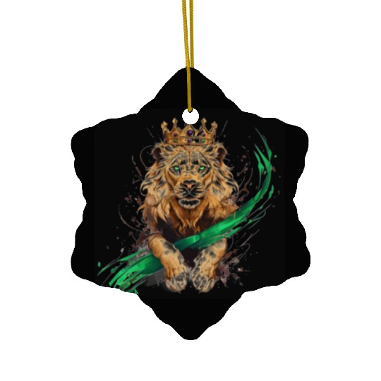 Brave Lion Ceramic Ornaments