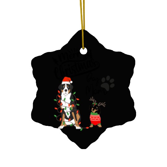 Merry christmas dod mom Ceramic Ornaments