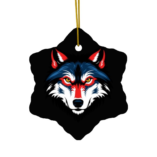 wolf - Eyes of the Wild Ceramic Ornaments