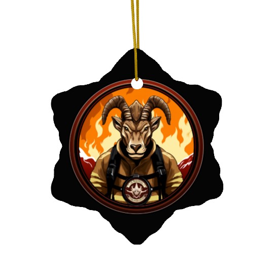 Capricorn Firefighter Ceramic Ornaments