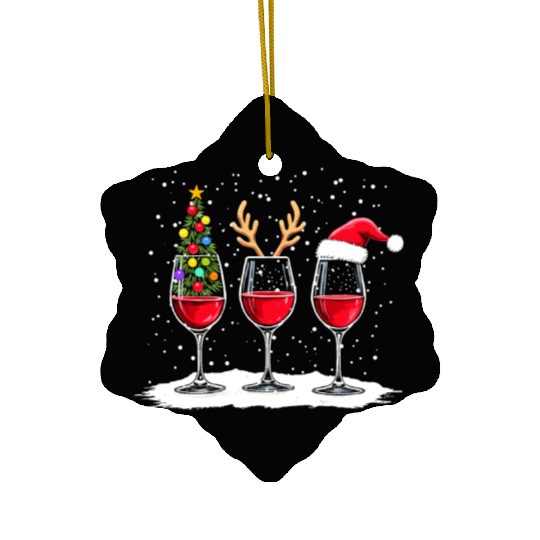 Funny Xmas Outfit Adult Couples Christmas Pajamas Ceramic Ornaments