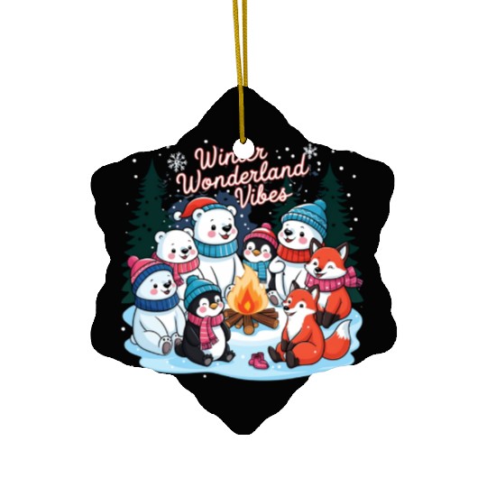 Winter Wonderland Snowflake Ceramic Ornaments