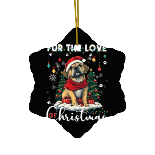 Boxer Christmas Tree Lights Decorations Dog Lover Ceramic Ornaments