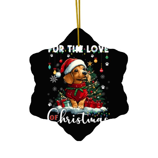 Dachshund Christmas Tree Lights Decorations Dog Ceramic Ornaments