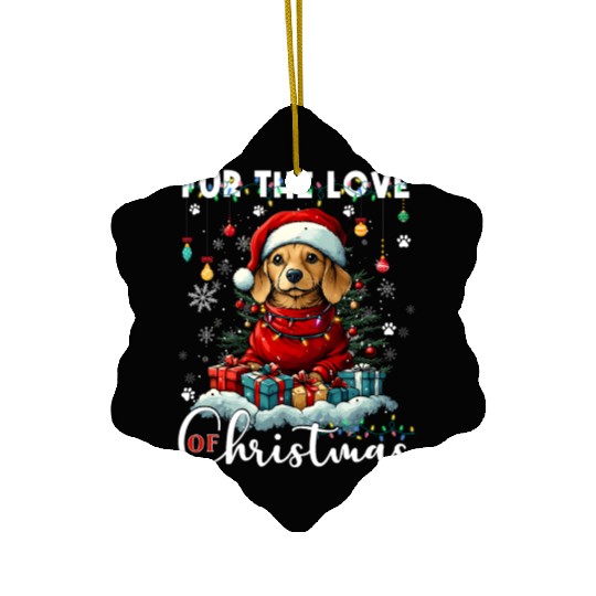 Dachshund Christmas Tree Lights Decorations Dog Ceramic Ornaments