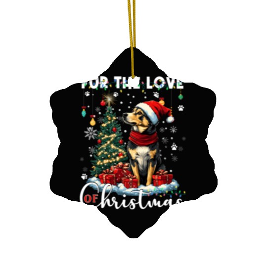 German Shepherd Christmas Tree Decorations Dog Ceramic Ornaments