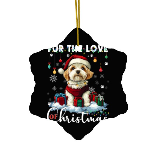 Havanese Christmas Tree Lights Decorations Dog Ceramic Ornaments