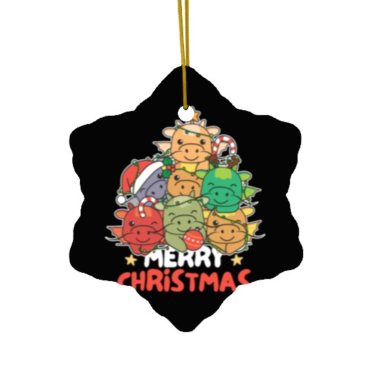 Dragon Christmas Tree Merry Christmas Ceramic Ornaments