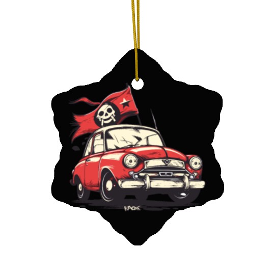 Communist Soviet Pirate Retro Car Ceramic Ornaments