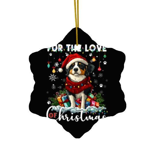 Australian Shepherd Christmas Tree Decorations Dog Ceramic Ornaments