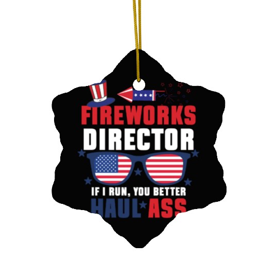 Fireworks Director 8 Ceramic Ornaments