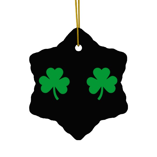 Shamrock Boobs Irish Boobies St Patricks Day Ceramic Ornaments