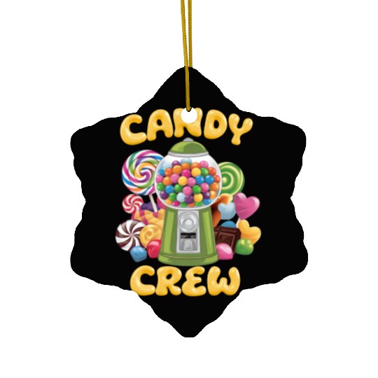 Candy Security Crew Lollipop Gummy Sweet Birthday Ceramic Ornaments