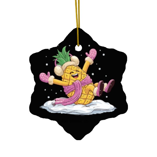 Chillin' pineapple style Ceramic Ornaments