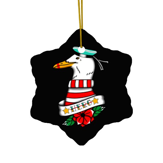 Hero Seagull Tattoo Ceramic Ornaments