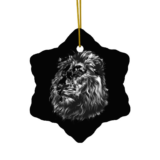 Lion black and white Ceramic Ornaments