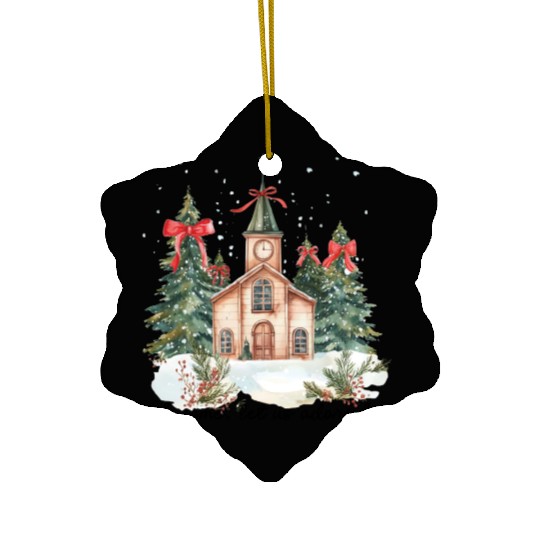 Oh Come Let Us Adore Him Funny Chrismas Jesus Ceramic Ornaments