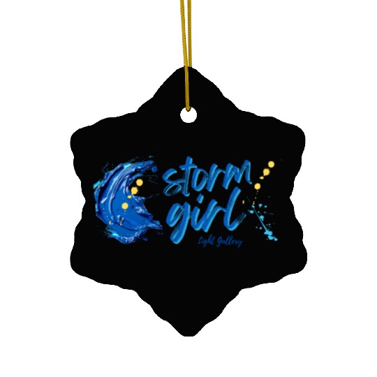 Storm girl, artistic Ceramic Ornaments
