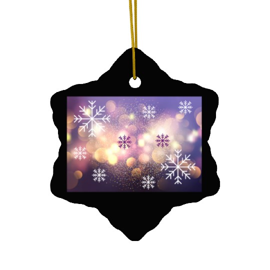 Sparkle and snowflakes Ceramic Ornaments