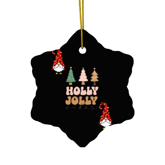 Holly Jolly Vibes Ceramic Ornaments