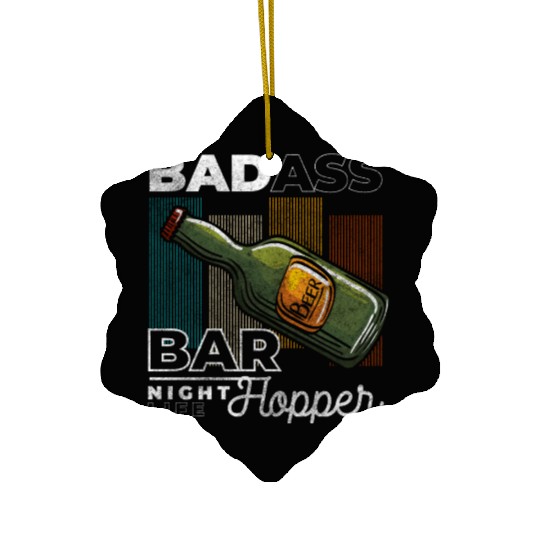 Bar Hopping Beer Drunk Ceramic Ornaments