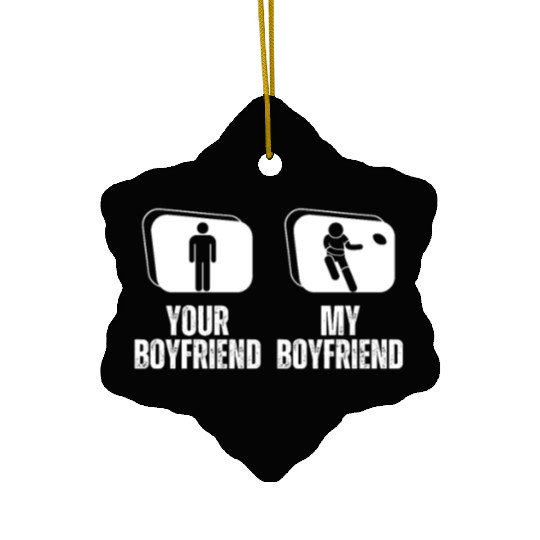Rugby Player Your Boyfriend My Boyfriend Funny Ceramic Ornaments
