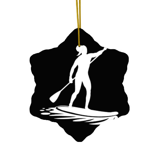 Stand Up Paddle Leisure Vacation Ceramic Ornaments