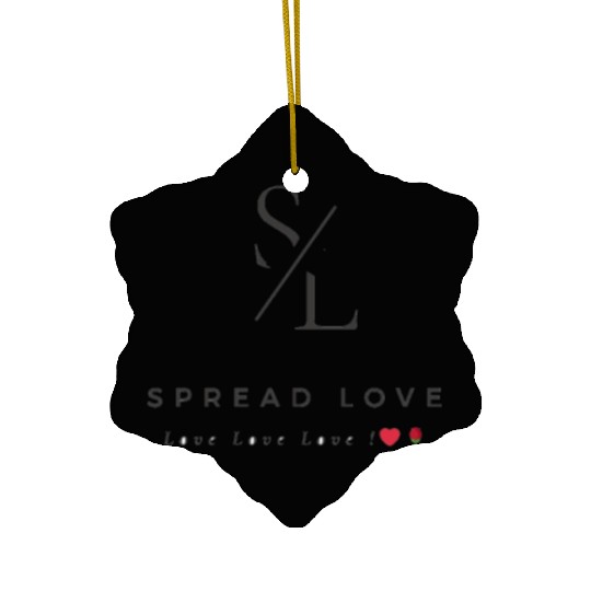 spread love - "Love in Every Gesture" Ceramic Ornaments