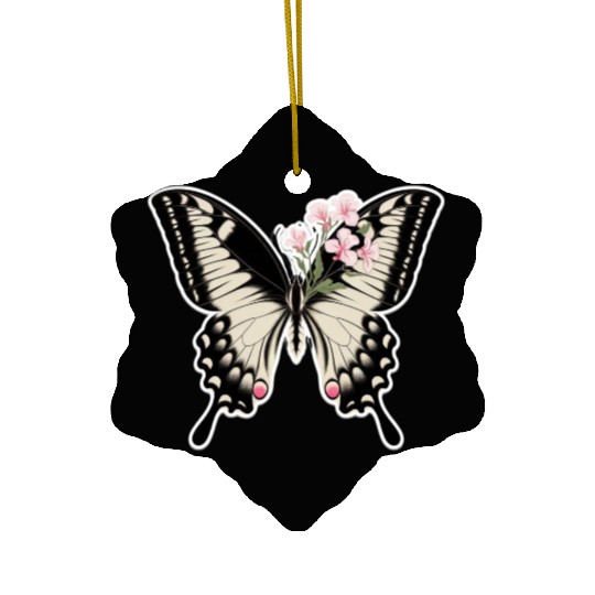 Elegant Butterfly Floral Ceramic Ornaments