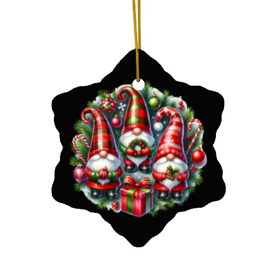 Christmas Merry Christmas For Gift Gnomes Ceramic Ornaments