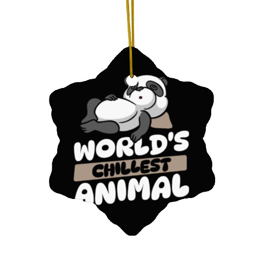 World's Chillest Animal Panda Bear Friend Giant Ceramic Ornaments