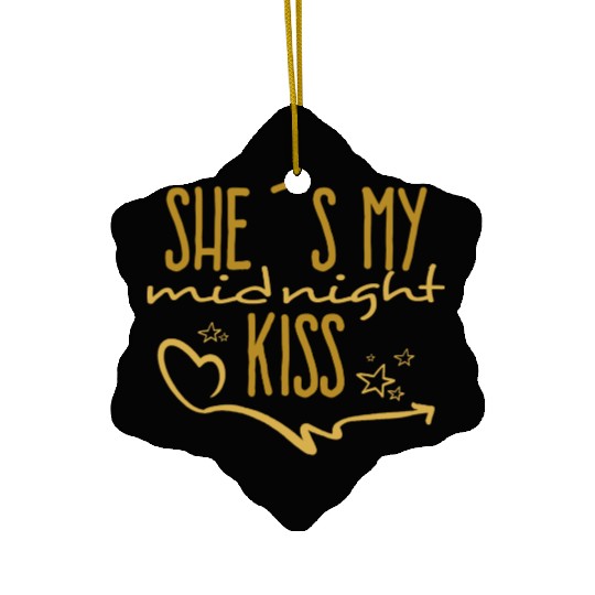 She´s my midnight Kiss Ceramic Ornaments