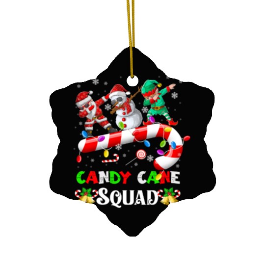 Dabbing Santa Elf Snowman Candy Cane Christmas Ceramic Ornaments