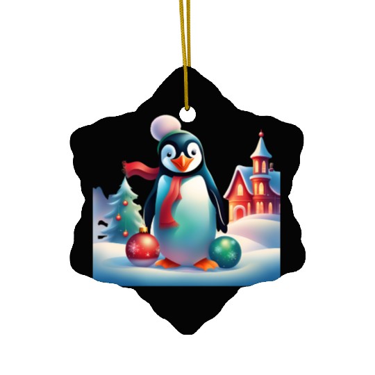 Christmas Merry Christmas For Gift Penguin Snowman Ceramic Ornaments