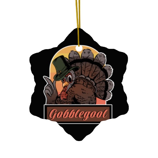 Gobblegool Thanksgiving Turkey Ceramic Ornaments