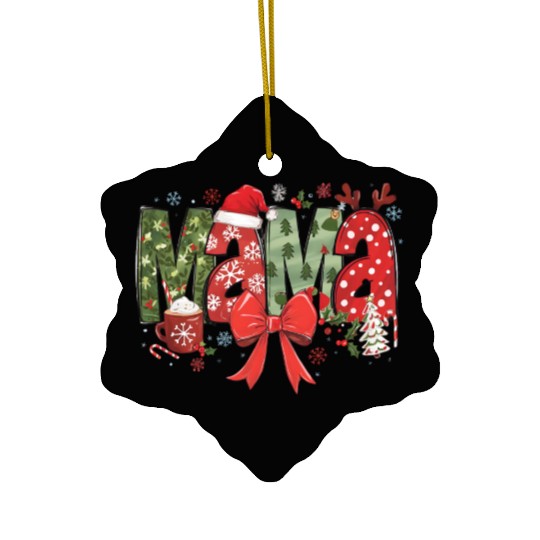 MAMA Christmas, Merry Christmas Ceramic Ornaments