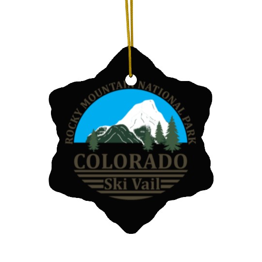 Vail Colorado ski resort Ceramic Ornaments