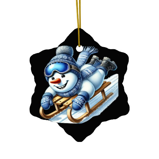 Snowman Christmas, Merry Christmas, Snowman Winter Ceramic Ornaments