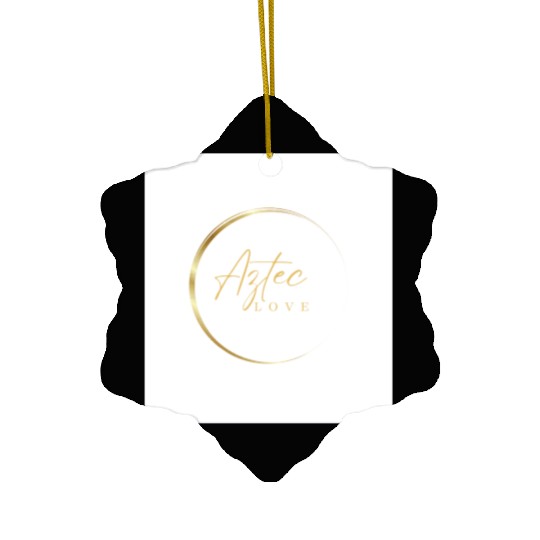 aztec love Ceramic Ornaments
